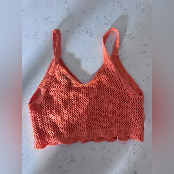 Willow & Wind (anthropologie) Orange Crochet/Knit Vacation Set Size M - Picture 2 of 3